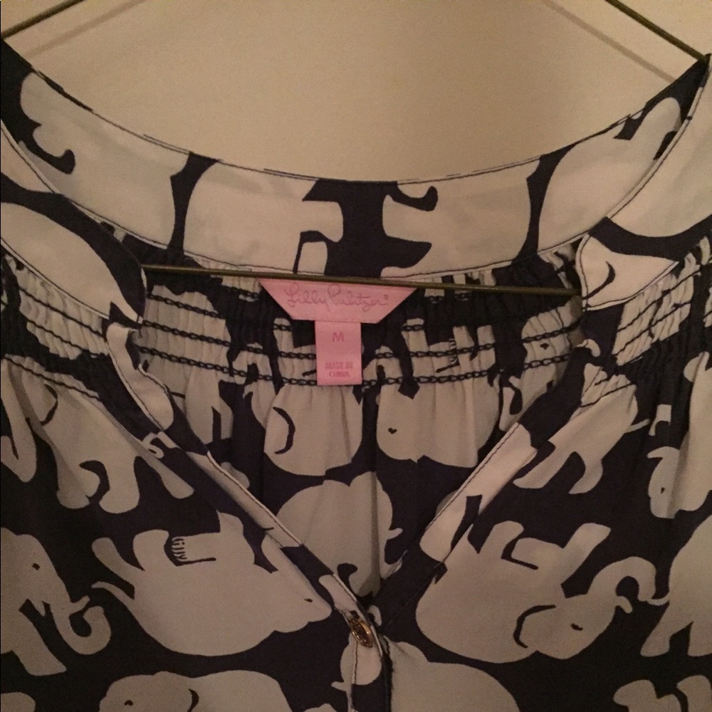 Lilly Pulitzer Medium Elephant Blouse